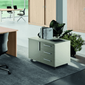 Mobile di servizio 3 cassetti+anta su ruote Made in Italy - immagine 3