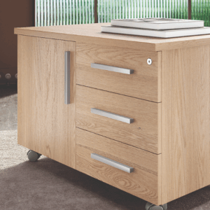 Mobile di servizio 3 cassetti+anta su ruote Made in Italy