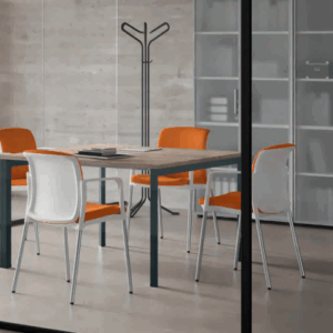 Sala riunioni 4 postazioni completa Tavolo quadrato - immagine 2