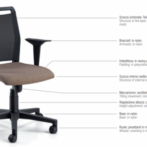 Poltrona Operativa NUR Made in Italy - immagine 3