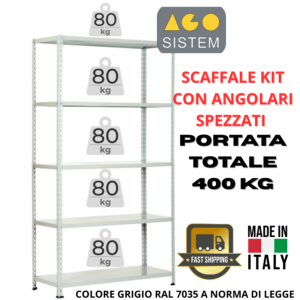Kit Scaffale a bulloni 100X40X188 - immagine 1
