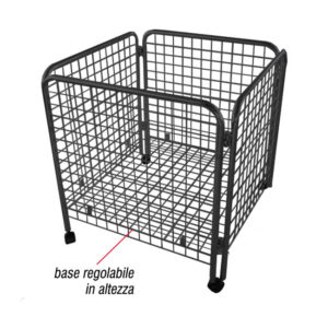 Bancarella pieghevole con base regolabile nera - immagine 1