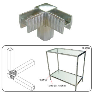 Giunto ferro per tubi quadri 20X20 - immagine 5
