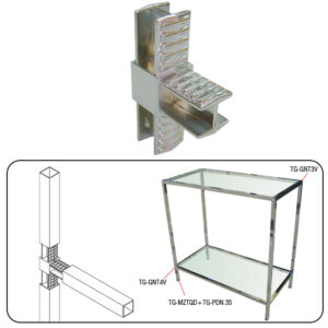 Giunto ferro per tubi quadri 20X20 - immagine 4