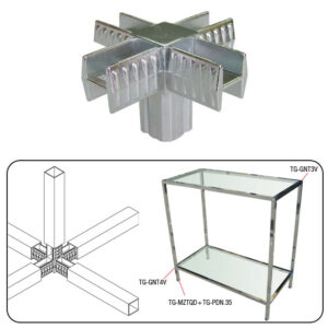 Giunto ferro per tubi quadri 20X20 - immagine 2